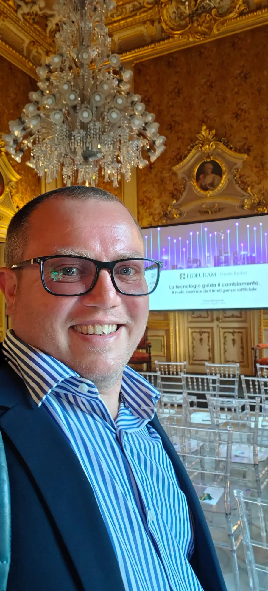 Nicola Casto at Banca Fideuram's artificial intelligence conference, Technology drives change
